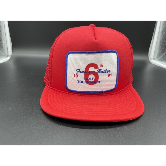 Vintage Trucker Hat Cap Snap Back W/ Rope 1991 Fraser’s Boiler Golf Tourney 6th - Picture 2 of 7